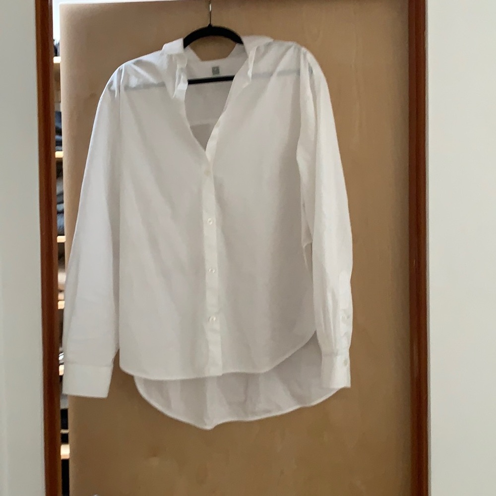 Oversized Toteme White Poplin Button Down Shirt